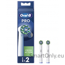 Oral-B | Replaceable toothbrush heads | EB50RX-2 Cross Action Pro | Heads | For adults | Number of brush heads included 2 | White
