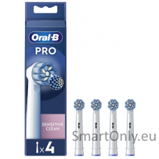 Oral-B | Replaceable toothbrush heads | EB60X-4 Sensitive Clean Pro | Heads | For adults | Number of brush heads included 4 | White