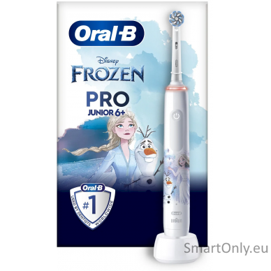 Oral-B | Electric Toothbrush | Frozen Pro Series 3 | Rechargeable | For kids | Number of brush heads included 1 | Number of teeth brushing modes 3 | White