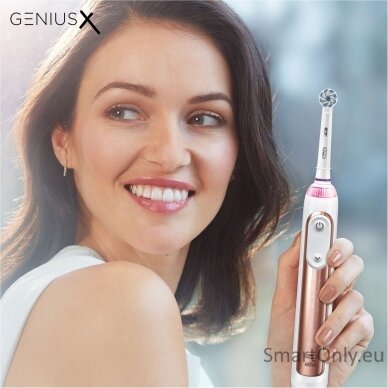 Oral-B Electric Toothbrush | Genius X | Rechargeable | For adults and children | Number of brush heads included 1 | Number of teeth brushing modes 6 | Rose Gold/White 2