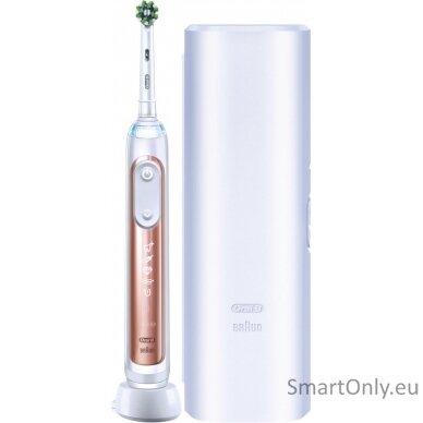 Oral-B Electric Toothbrush | Genius X | Rechargeable | For adults and children | Number of brush heads included 1 | Number of teeth brushing modes 6 | Rose Gold/White