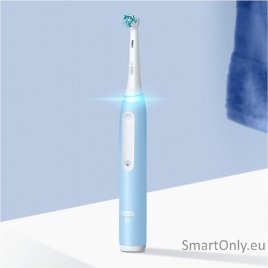 Oral-B Electric Toothbrush iO3 Series Rechargeable, For adults, Number of brush heads included 1, Ice Blue, Number of teeth brushing modes 3 2