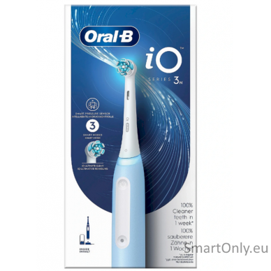 Oral-B Electric Toothbrush | iO3N | Rechargeable | For adults | Number of brush heads included 1 | Number of teeth brushing modes 3 | Ice Blue 2