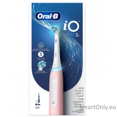 Oral-B Electric Toothbrush | iO3N | Rechargeable | For adults | Number of brush heads included 1 | Number of teeth brushing modes 3 | Pink 2