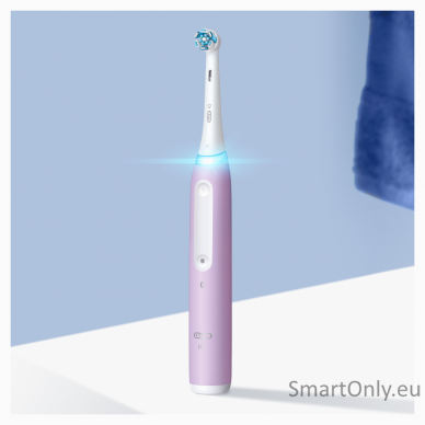 Oral-B Electric Toothbrush iO4 Rechargeable, For adults, Number of brush heads included 1, Lavender, Number of teeth brushing modes 4 1