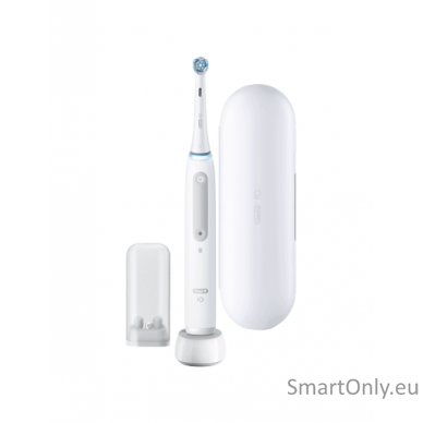 Oral-B Electric Toothbrush iO4 Rechargeable, For adults, Number of brush heads included 1, Quite White, Number of teeth brushing modes 4 1