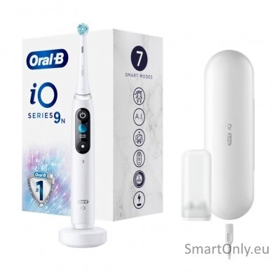 Oral-B Electric Toothbrush | iO9 Series | Rechargeable | For adults | Number of brush heads included 1 | Number of teeth brushing modes 7 | White 1