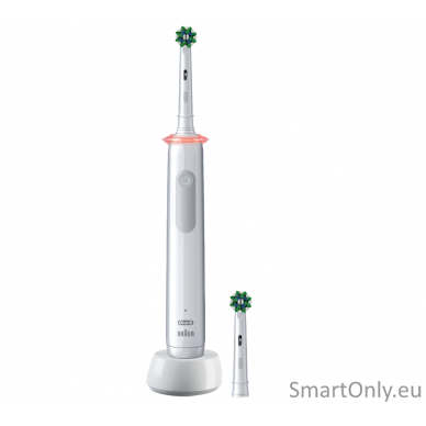 Oral-B Electric Toothbrush | Pro 3 3000 Cross Action | Rechargeable | For adults | Number of brush heads included 2 | Number of teeth brushing modes 3 | White