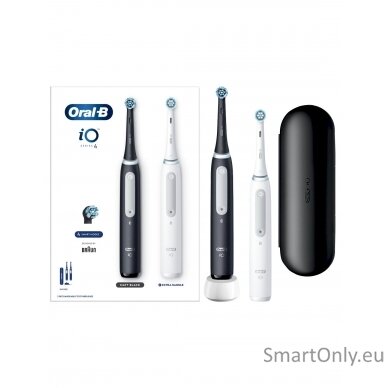 Oral-B iO4 Series Electric Toothbrush Duo pack, Black/White Oral-B