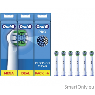 Oral-B | Precision Clean Brush Set | EB20RX-6 | Heads | For adults | Number of brush heads included 6 | White