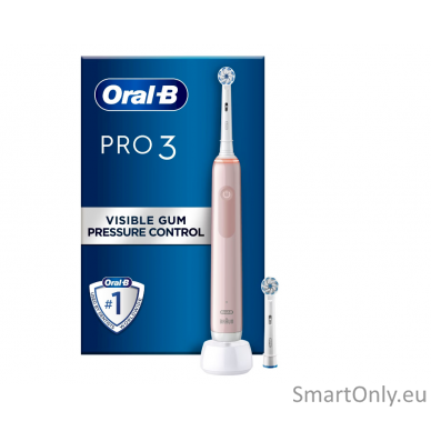 Oral-B Pro3 3400N Electric Toothbrush Pink 2