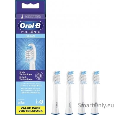 Oral-B Pulsonic Clean Replaceable Toothbrush Heads | SR32-4 | Heads | For adults | Number of brush heads included 4 | White