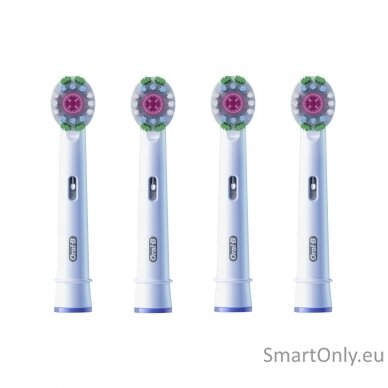 Oral-B | Replaceable toothbrush heads | EB18-4 3D White Pro | Heads | For adults | Number of brush heads included 4 | White 1