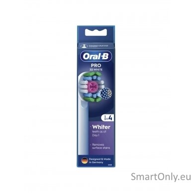 Oral-B | Replaceable toothbrush heads | EB18-4 3D White Pro | Heads | For adults | Number of brush heads included 4 | White 2