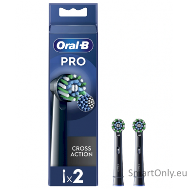 Oral-B | Replaceable toothbrush heads | EB50BRX-2 Cross Action Pro | Heads | For adults | Number of brush heads included 2 | Black