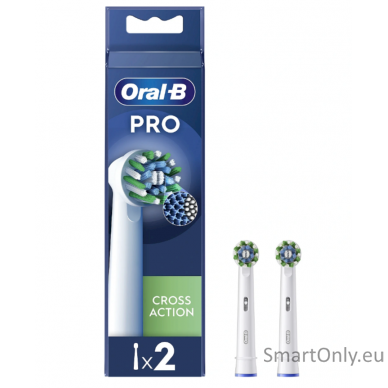 Oral-B | Replaceable toothbrush heads | EB50RX-2 Cross Action Pro | Heads | For adults | Number of brush heads included 2 | White