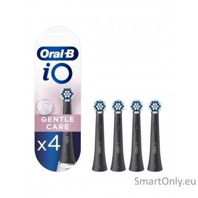 Oral-B Toothbrush replacement iO Gentle Care Heads For adults Number of brush heads included 4 Number of teeth brushing modes Does not apply Black