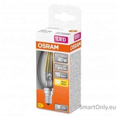 Osram Parathom Classic Filament 40 non-dim 4W/827 E14 bulb