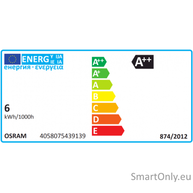 Osram Parathom Retrofit Classic B 60 E14, 6 W, Warm White, 60 W, 6kWh/1000h, 806 lm