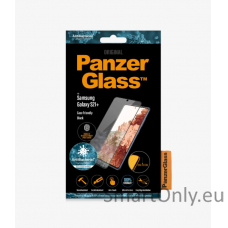 PanzerGlass Samsung, Galaxy S21+ Series, Antibacterial glass, Black, Antifingerprint screen protector, Case Friendly, Compatible with the in-screen fingerprint reader