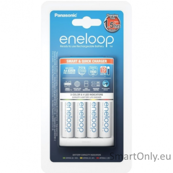 Panasonic Eneloop BQ-CC55 smart & quick (su 4xAA baterijom) Baterijų įkroviklis