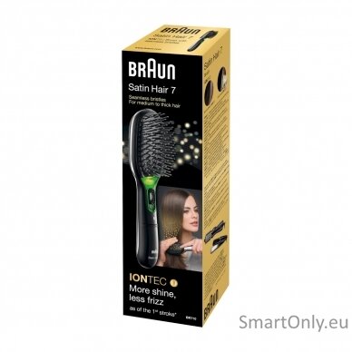 Paddle brush Braun BR710 Warranty 24 month(s), Ion conditioning, Black/Green 1