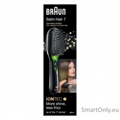 Paddle brush Braun BR710 Warranty 24 month(s), Ion conditioning, Black/Green 2