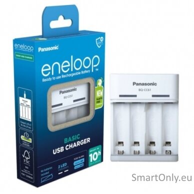 Panasonic Eneloop BQ-CC61 USB Basic Baterijų įkroviklis