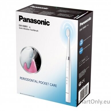 Panasonic Toothbrush EW-DM81 Rechargeable, For adults, Number of brush heads included 2, Number of teeth brushing modes 2, White