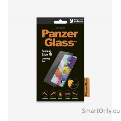 PanzerGlass Case Friendly, For Samsung Galaxy A51, Black, Clear Screen Protector 1