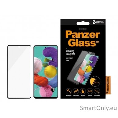 PanzerGlass Case Friendly, For Samsung Galaxy A51, Black, Clear Screen Protector 6