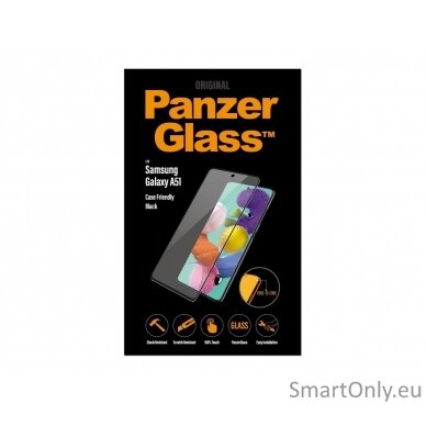 PanzerGlass Case Friendly, For Samsung Galaxy A51, Black, Clear Screen Protector 7