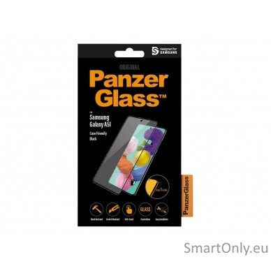 PanzerGlass Case Friendly, For Samsung Galaxy A51, Black, Clear Screen Protector 8