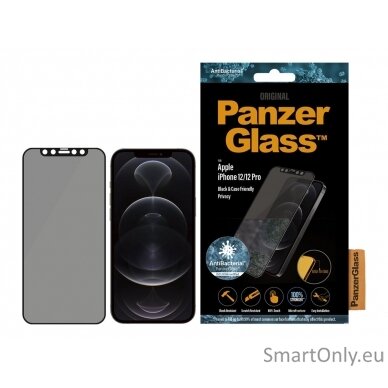 PanzerGlass For iPhone 12/12 Pro, Glass, Black, Privacy glass, 6.1 " 3