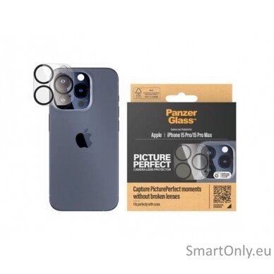 PanzerGlass Picture Perfect for iPhone 15 Pro/ 15 Pro Max, Black