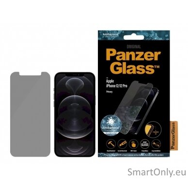 PanzerGlass Privacy glass, Apple, For iPhone 12/12 Pro, Tempered Glass, Black, Clear Screen Protector 4