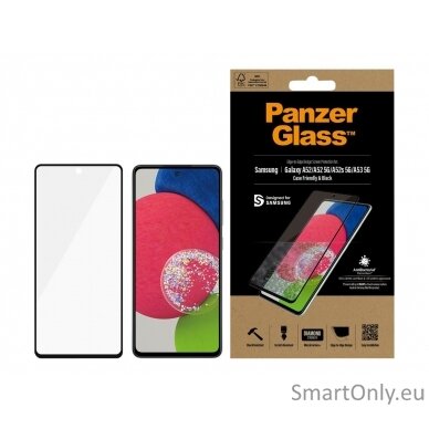 PanzerGlass Samsung, Galaxy A52, Black/Transparent, Antifingerprint screen protector, Case friendly 12