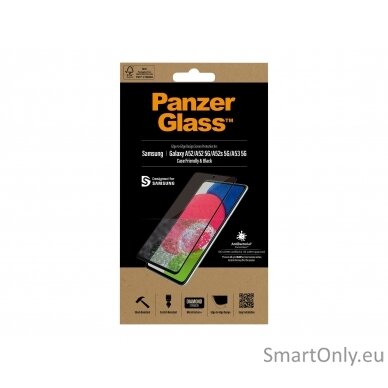 PanzerGlass Samsung, Galaxy A52, Black/Transparent, Antifingerprint screen protector, Case friendly 14