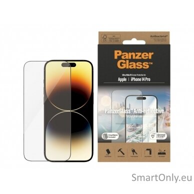 PanzerGlass Screen protector, Apple, iPhone 14 Pro, Glass, Clear, Anti-Reflective 8