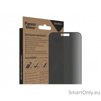 PanzerGlass Screen protector, Apple, iPhone 14 Pro Max, Glass, Black 7