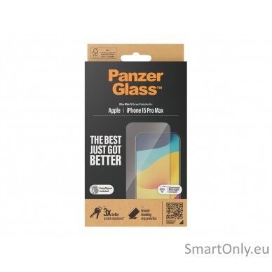 PanzerGlass Screen protector, Apple,  IPhone 15 Pro Max, Glass, Transparent 5