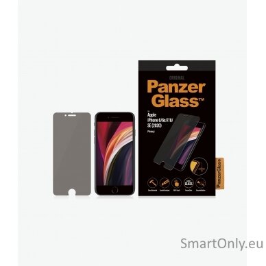 PanzerGlass Screen Protector, Iphone 6/6s/7/8/SE (2020), Glass, Crystal Clear, Privacy Filter 2