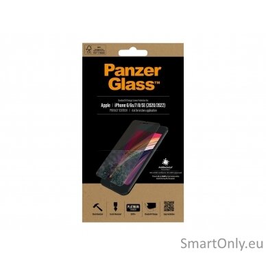 PanzerGlass Screen Protector, Iphone 6/6s/7/8/SE (2020), Glass, Crystal Clear, Privacy Filter 8