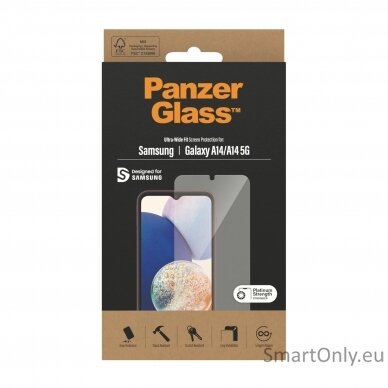 PanzerGlass Ultra Wide fit Screen Protector, Samsung,  Galaxy A14/A14 5G, Transparent 2