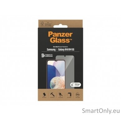 PanzerGlass Ultra Wide fit Screen Protector, Samsung,  Galaxy A14/A14 5G, Transparent 5