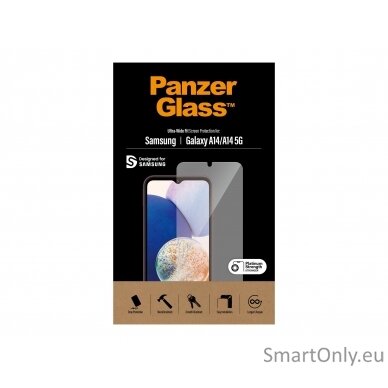 PanzerGlass Ultra Wide fit Screen Protector, Samsung,  Galaxy A14/A14 5G, Transparent 6