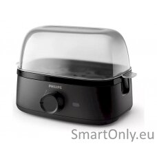 Philips HD9137/90  Egg Cooker, 400 W, 6 eggs, Poacher, Traspert lid, Deep Black | Philips