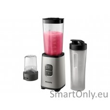 Philips Mini Blender | HR2604/80 Daily Collection | Tabletop | 350 W | Jar material Plastic/Glass | Jar capacity 0.6+0.6 L | Ice crushing | Pearl metal