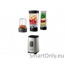 Philips Mini Blender | HR2604/80 Daily Collection | Tabletop | 350 W | Jar material Plastic/Glass | Jar capacity 0.6+0.6 L | Ice crushing | Pearl metal