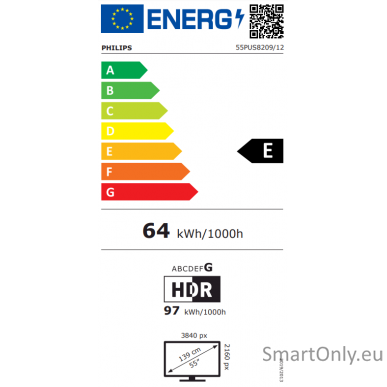 Philips QLED 4K Ambilight TV | 55PUS8209/12 | 55 | Smart TV | TITAN OS | UHD | Black